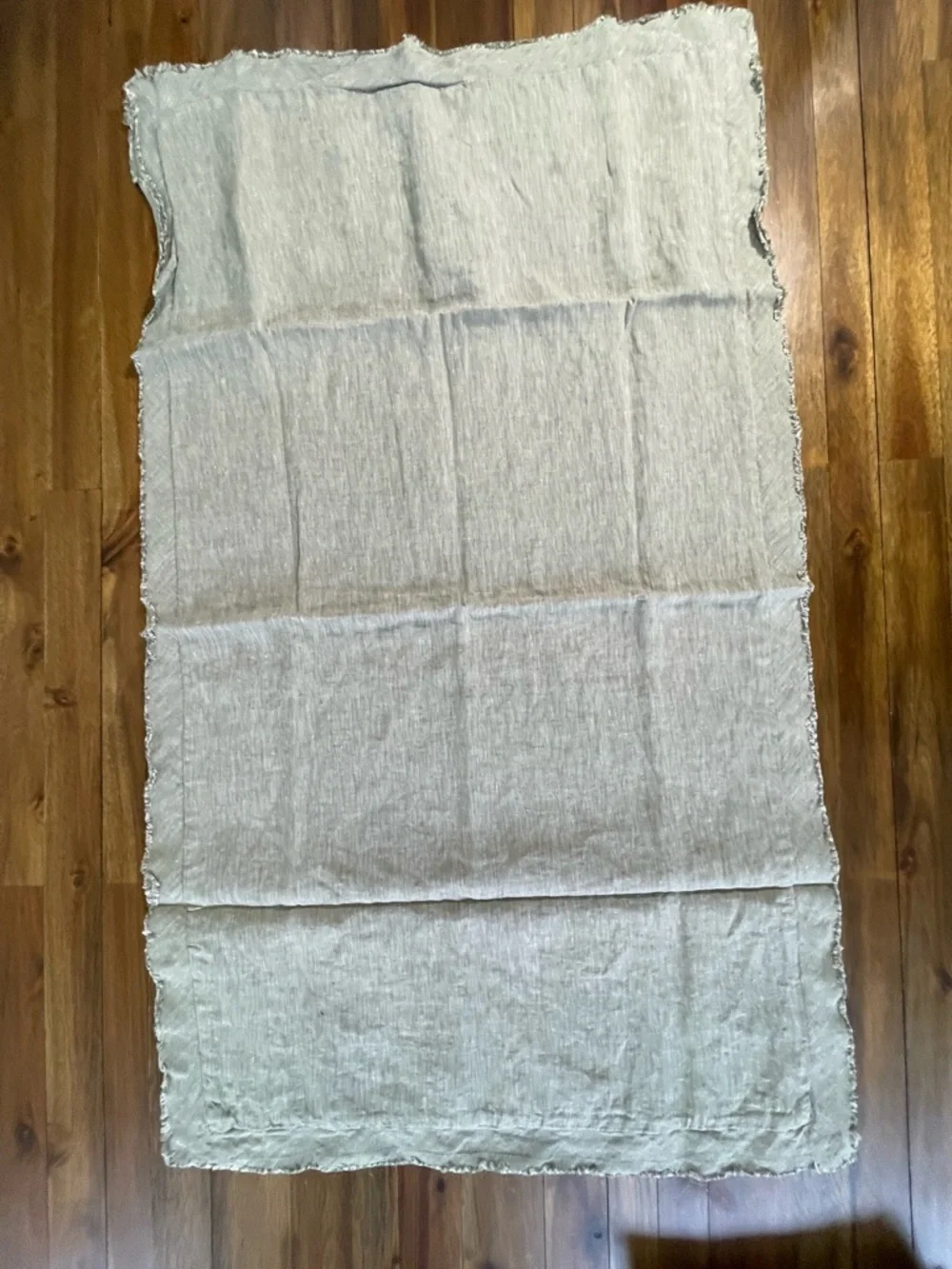 Pottery Barn Belgian Flax Linen King Shams in Light Green